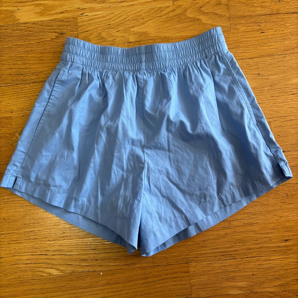 NEW Abercrombie & Fitch Blue Cotton Preppy Coastal Casual Lined Pull On Shorts S